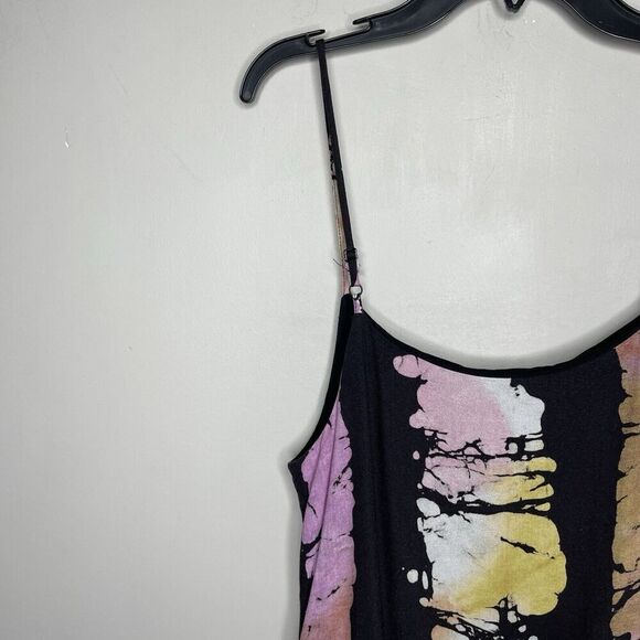 BUSAYO Collective Slip Dress Women Medium Black Purple Tie Dye Midi - Picture 12 of 16